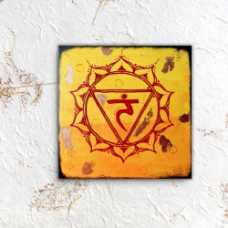 "Manipura" - Czakra trzecia - EosCris - Obraz Akrylowy - 20x20cm - Siła