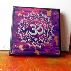 "Sahasrara" - Czakra siódma - EosCris - Obraz Akrylowy - 20x20cm -  Świadomość