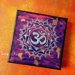 "Sahasrara" - Czakra siódma - EosCris - Obraz Akrylowy - 20x20cm -  Świadomość