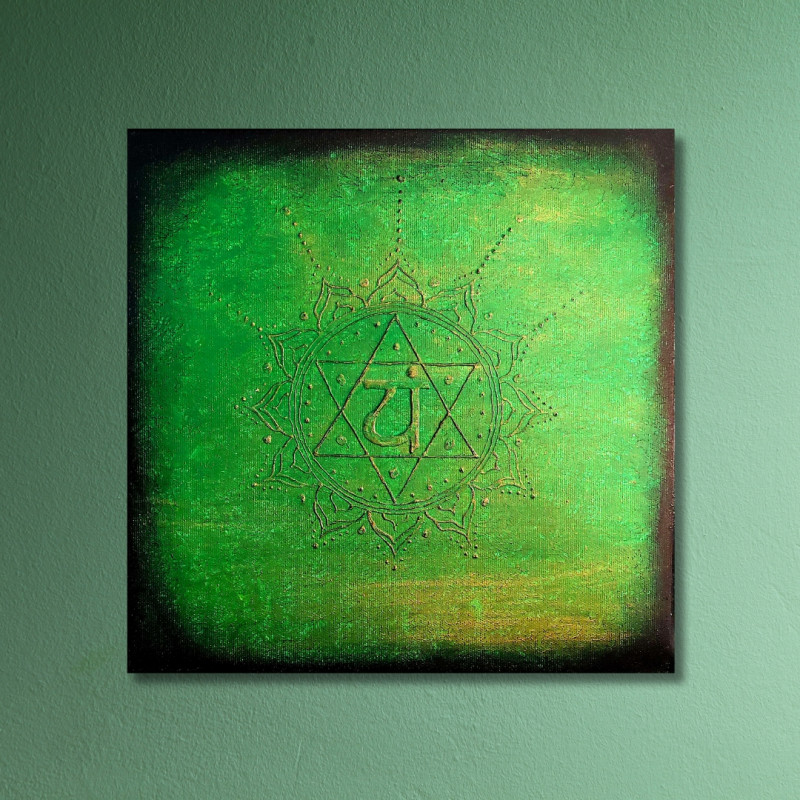 Czakra serca "Anahata" - EosCris - Obraz Akrylowy - 30x30cm - Serce