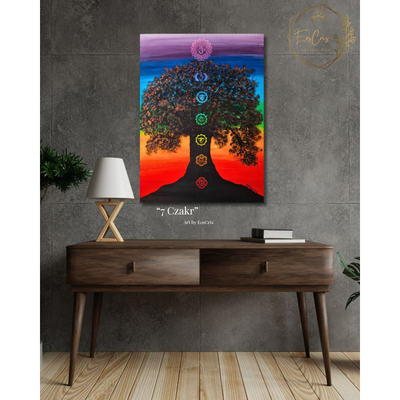“7 Czakr” - EosCris - Obraz Mocy - 80x60cm “7 Czakr” - EosCris - Obraz Mocy - 80x60cm