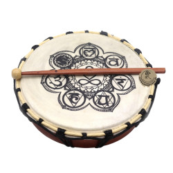 Bęben Szamański z Pałeczką - 25 cm - Czakra