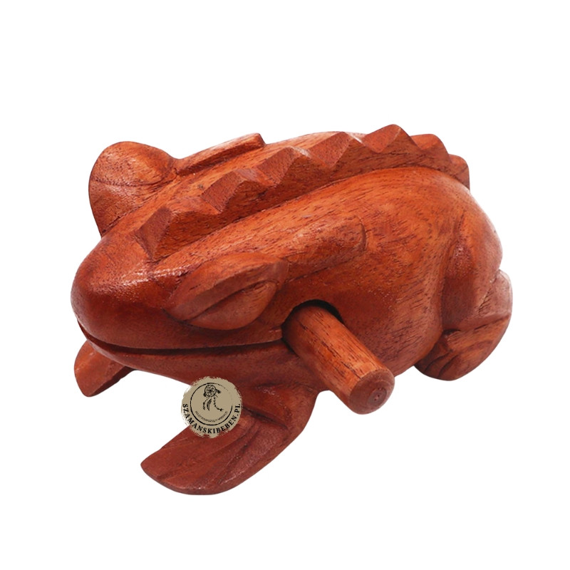 Rechocząca Drewniana Żaba 13 cm Rechocząca Drewniana Żaba 13 cm