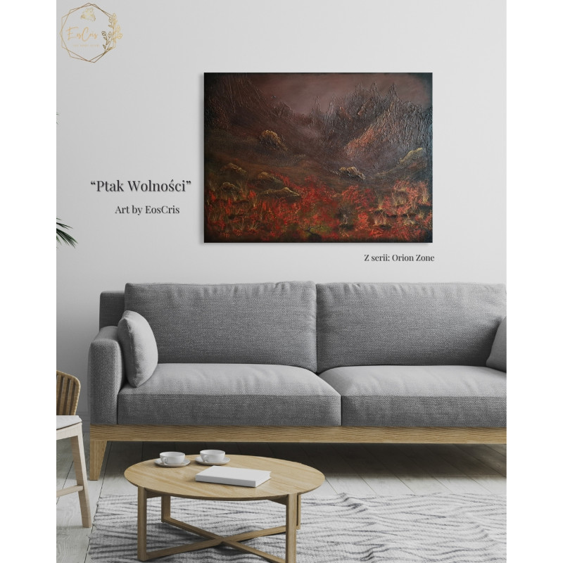 "Ptak Wolności" - EosCris - Obraz Mocy - 80x60cm