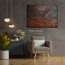 "Ptak Wolności" - EosCris - Obraz Mocy - 80x60cm