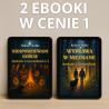 Promocyjna grafika dwóch ebooków Roberta Noble w cenie jednego – Wyprawa w nieznane i Niespodziewani goście.