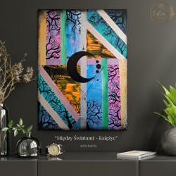 "Między Światami – Księżyc" - EosCris - Obraz Mocy - 80x60cm