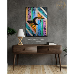 "Między Światami – Księżyc" - EosCris - Obraz Mocy - 80x60cm