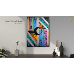 "Między Światami – Księżyc" - EosCris - Obraz Mocy - 80x60cm