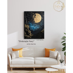 "Zwierzęta Nocy" - EosCris - Obraz Mocy - 80x60cm