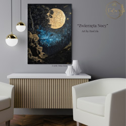 "Zwierzęta Nocy" - EosCris - Obraz Mocy - 80x60cm